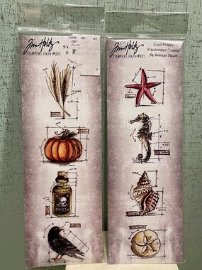 NWT TIM HOLTZ CLING STAMP SET BUNDLE HALLOWEEN AND BEACH THEME
